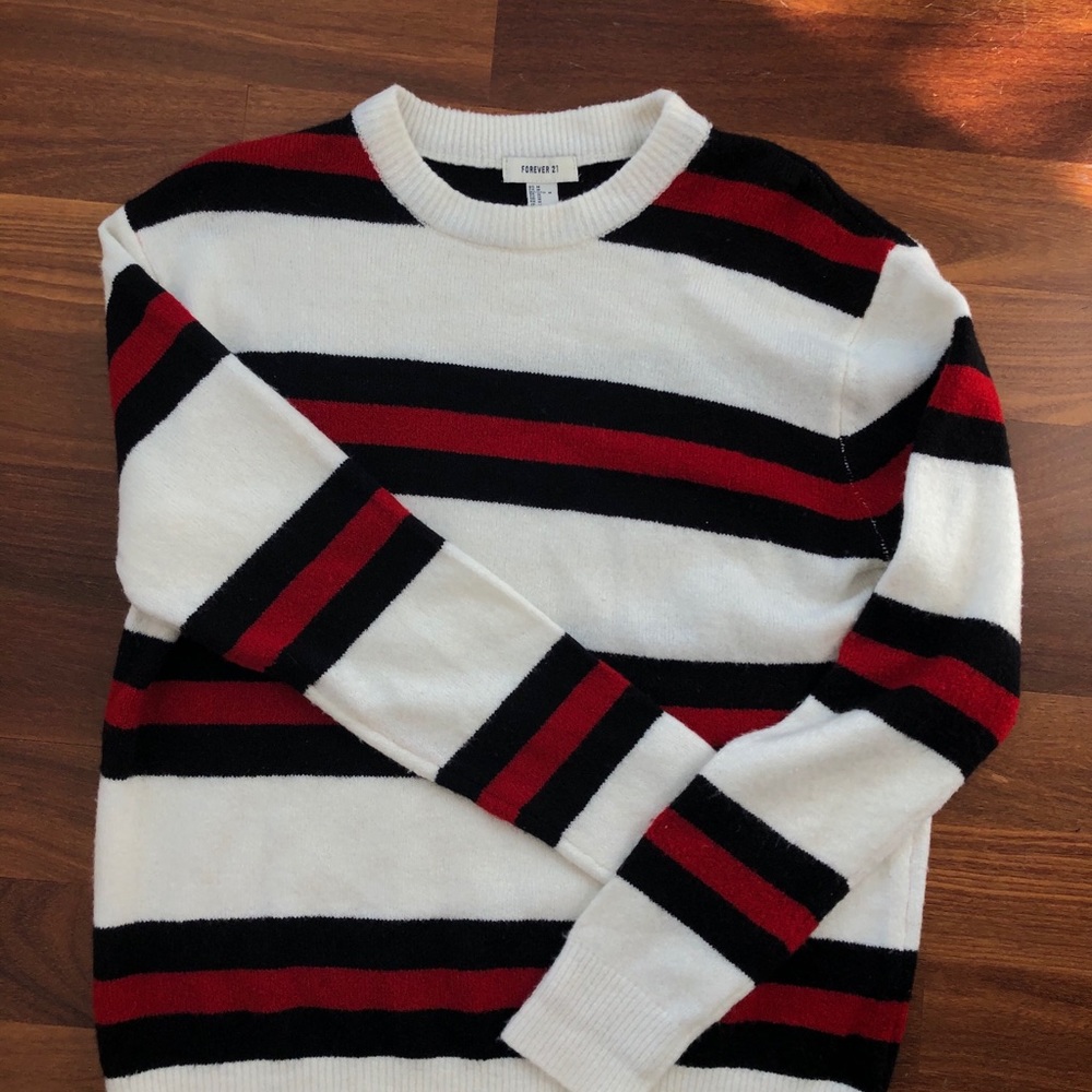forever 21 striped sweater size medium